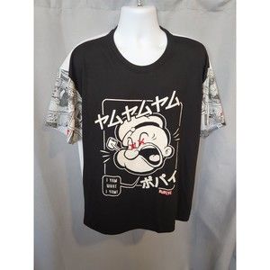 Popeye T-Shirt Popeye‎ Branded Rn#135854 Size 2XL XXL Comic Sleeves